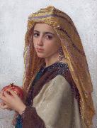 William-Adolphe Bouguereau Girl with a pomegranate USA oil painting artist